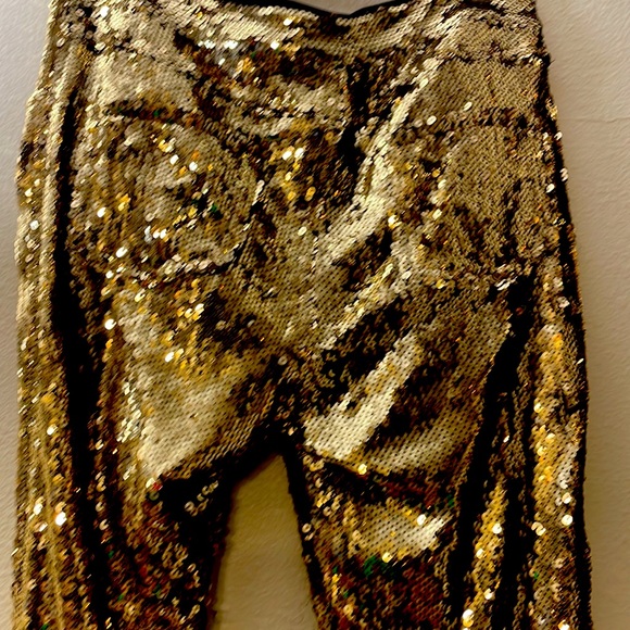 Gold sequins pants expensive ass pants but gorgeous - Picture 6 of 8